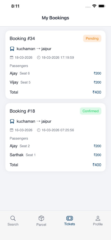 My Bookings